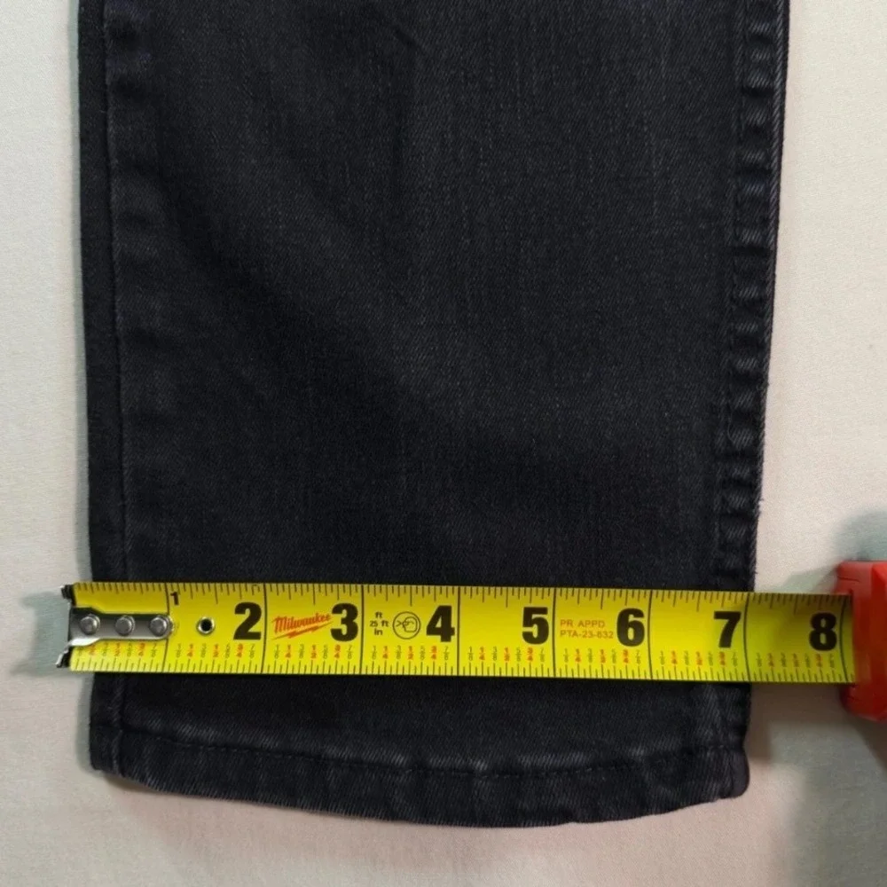 Levis 502 Regular Taper Jeans Mens 33x31 Faded Black‎ Denim Stretch Pants
